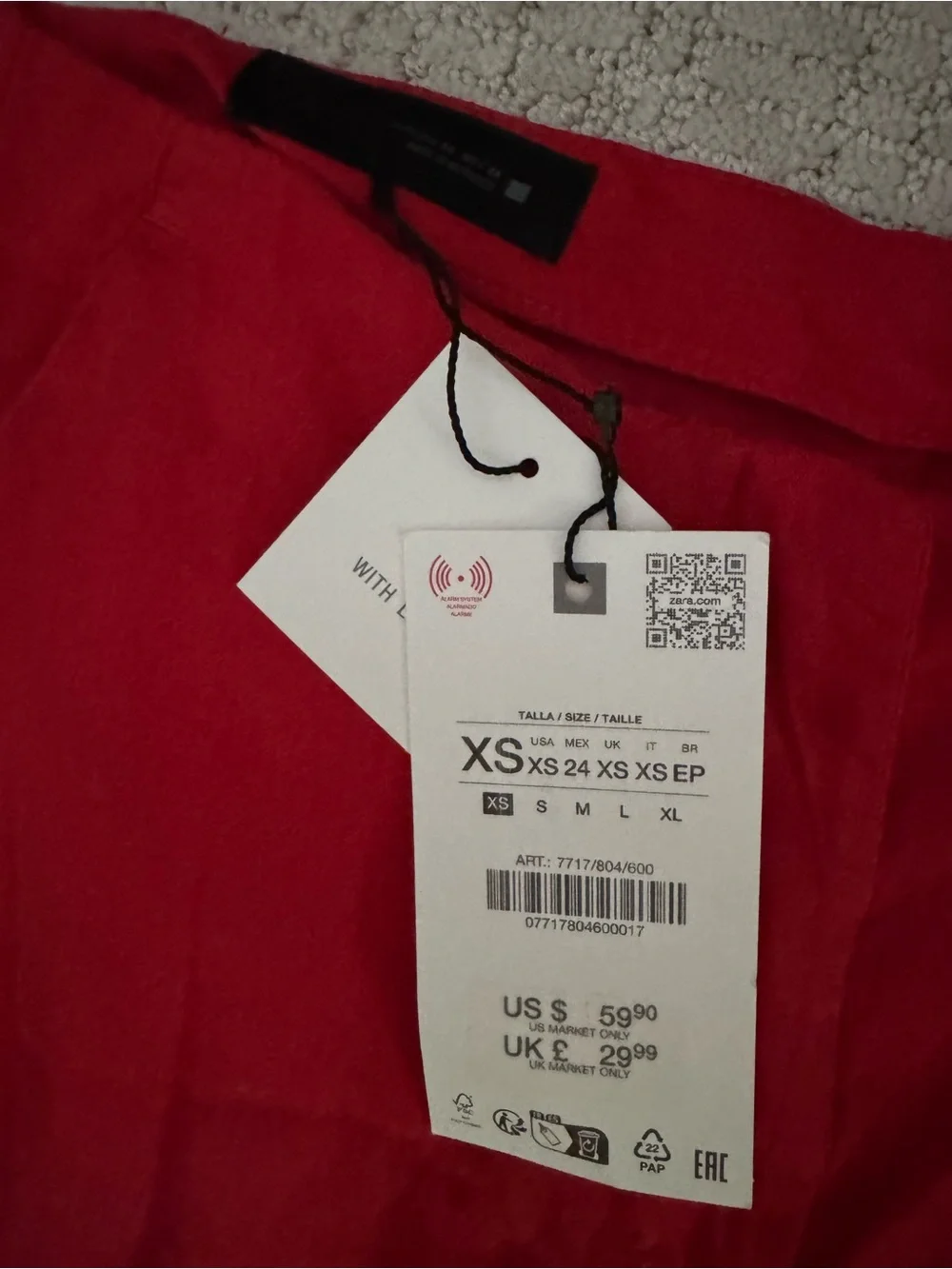 Zara vibrant red